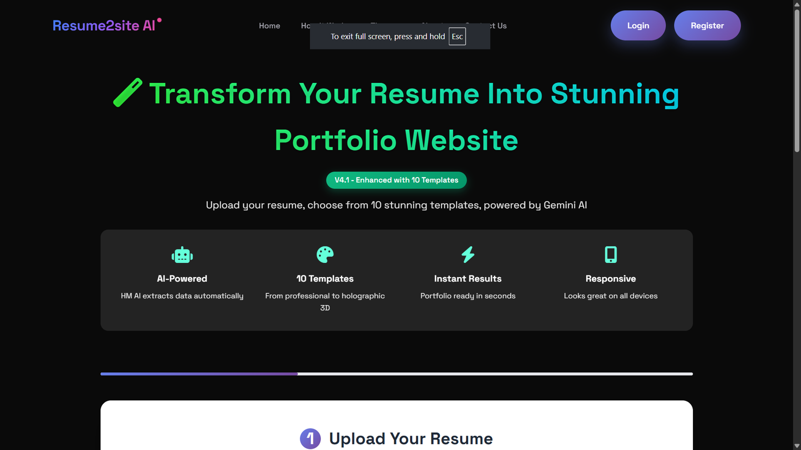 Resume to Portfolio — AI
