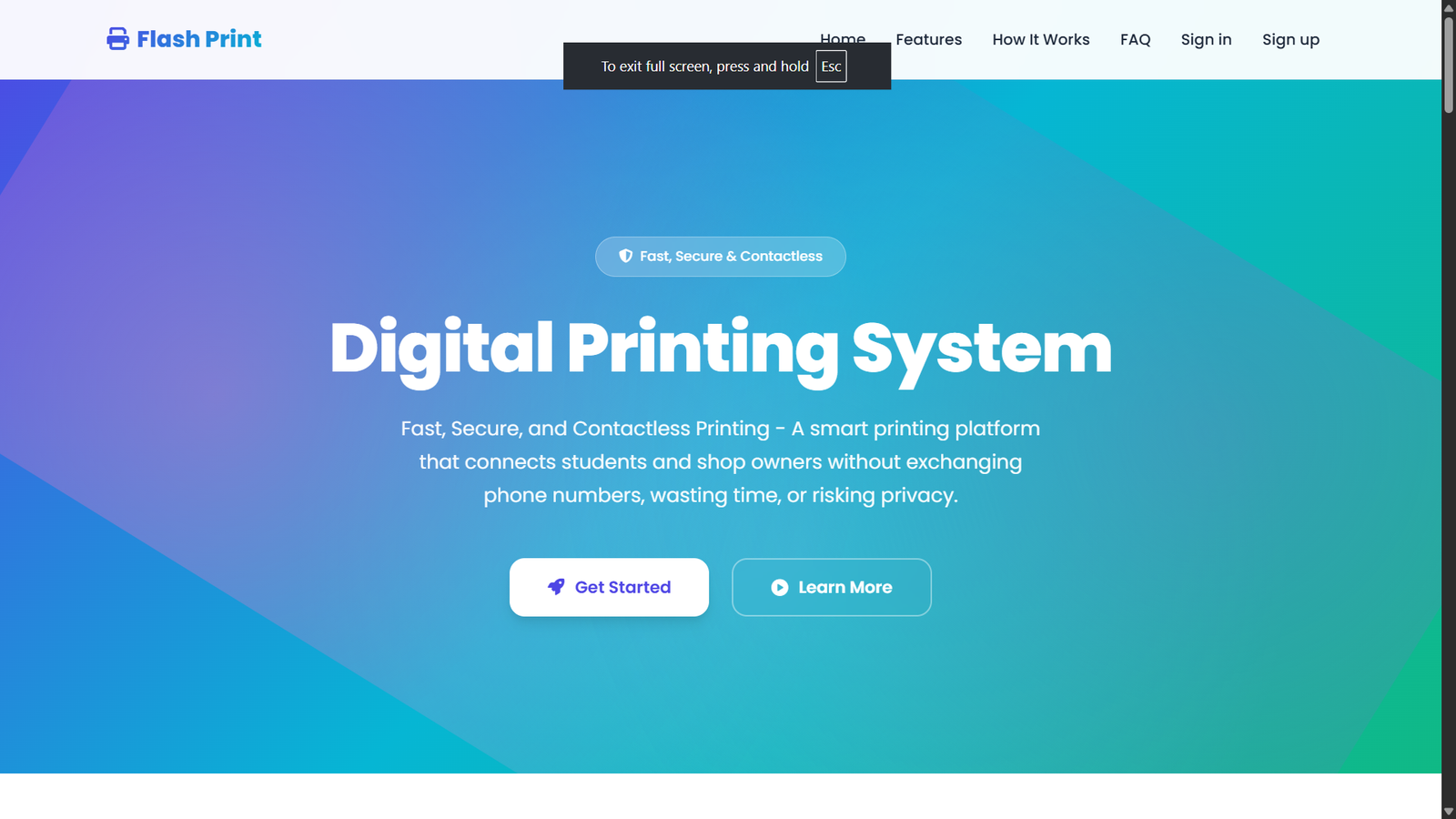 Digital Print System — Startup